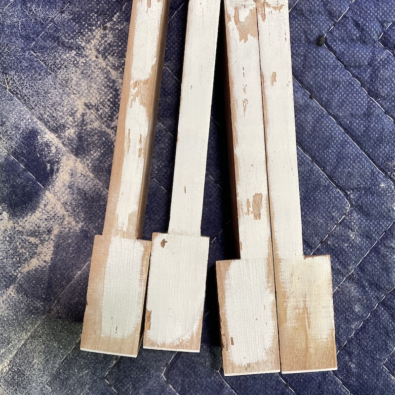 Piano keys being sanded, in preparation for new keytops